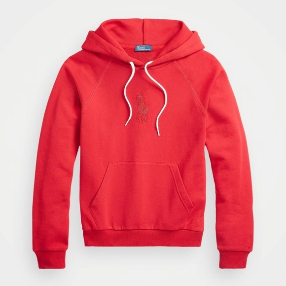 Polo Ralph Lauren Sweaters - Women's Polo by Ralph Lauren Vibrant Red Hoodie Size Medium